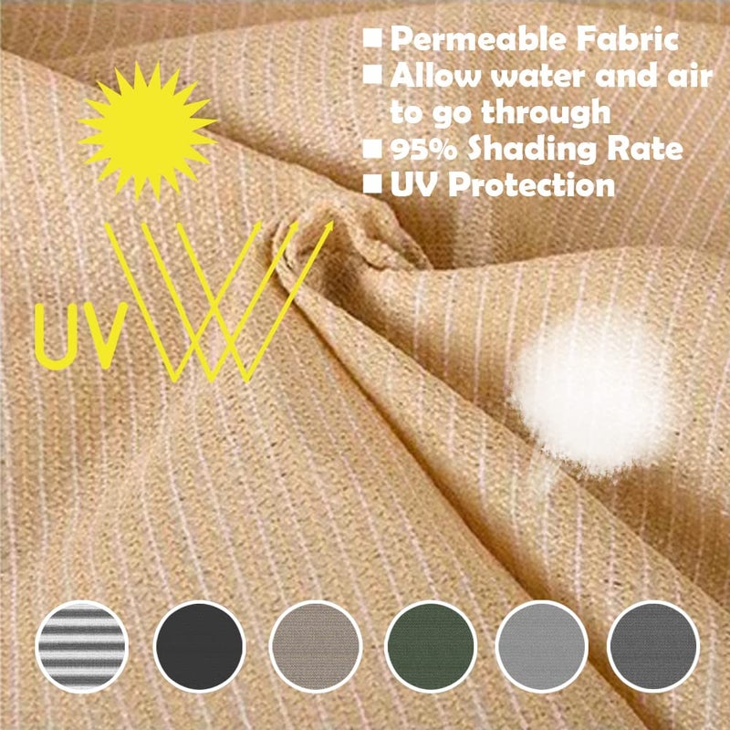 POYEE 3'  16' Dark Gray Balcony Privacy Screen Fence Cover UV Protection Weather Resistant Waterproof Shade Cloth for Outdoor Patio Apartment Backyard Porch Deck Railing with Zip Ties - Image 4